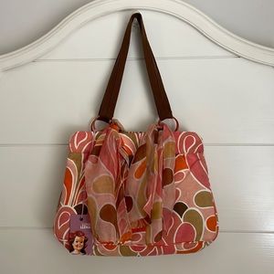 NEW Luna Llena Peach Pink Purse Handbag Canvas Tote
